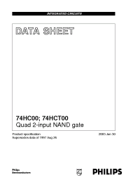 Datasheet 74HCT00 manufacturer Philips